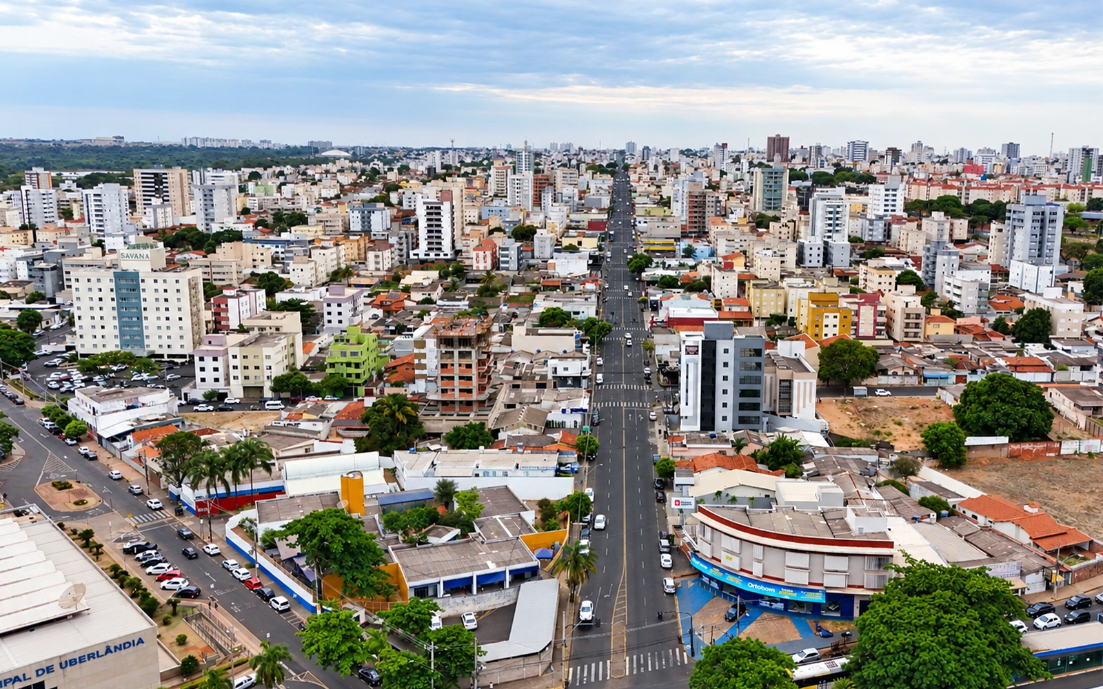 Vista do bairro Santa Mônica em Uberlândia